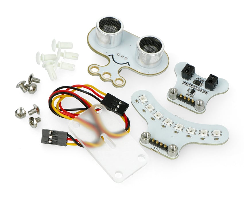 Tilbehørssett for Ring:bit car V2 med sensormoduler, LED-modul og festemateriell