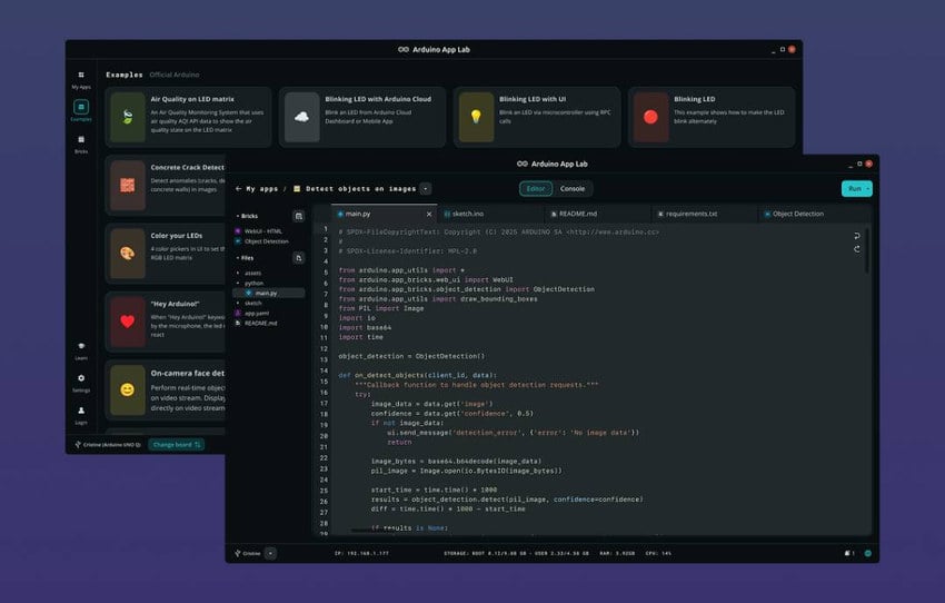 VENTUNO Q Edge AI-plattform sammen med utviklingsmilj&oslash; og kodeeditor