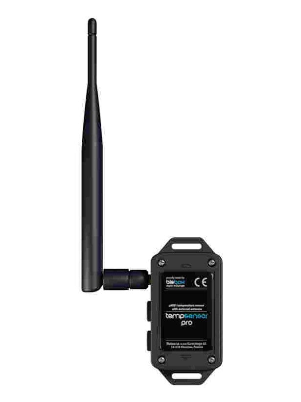 WiFi-temperatursensor med vanntett temperatursonde og utvendig antenne