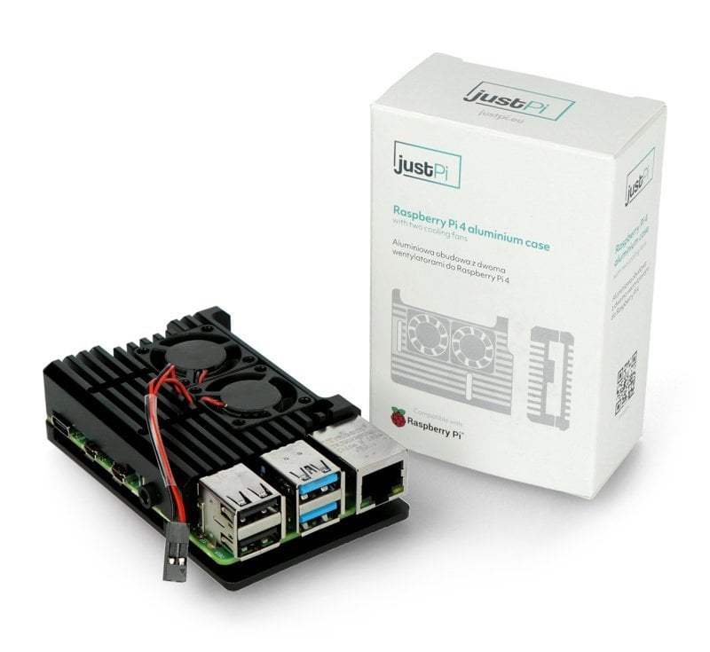 Spesifikasjoner for aluminiumsdeksel med vifter for Raspberry Pi 4B