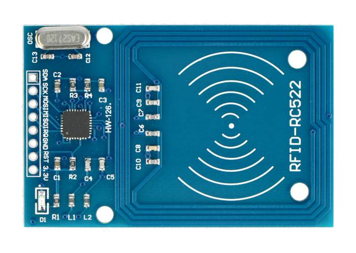 Modulen leser RFID-tagger som kort og n&oslash;kkelbrikker p&aring; 13,56 MHz