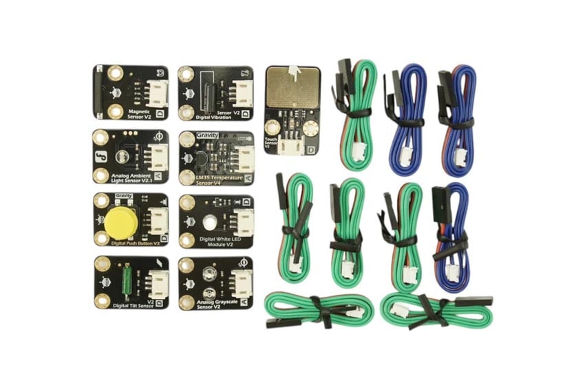 DFRobot Sensorpakke med 9 moduler for måling og signalbehandling