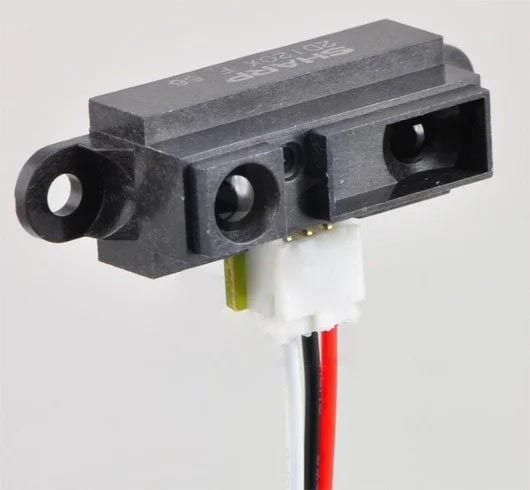 Sharp GP2Y0A21YK0F, analog distance sensor