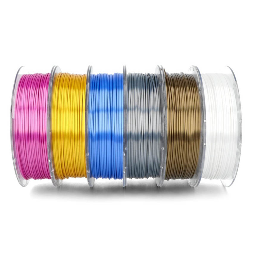 Silke filament startpakke PLA 1,75 mm - sett med 6x0,33 kg.
