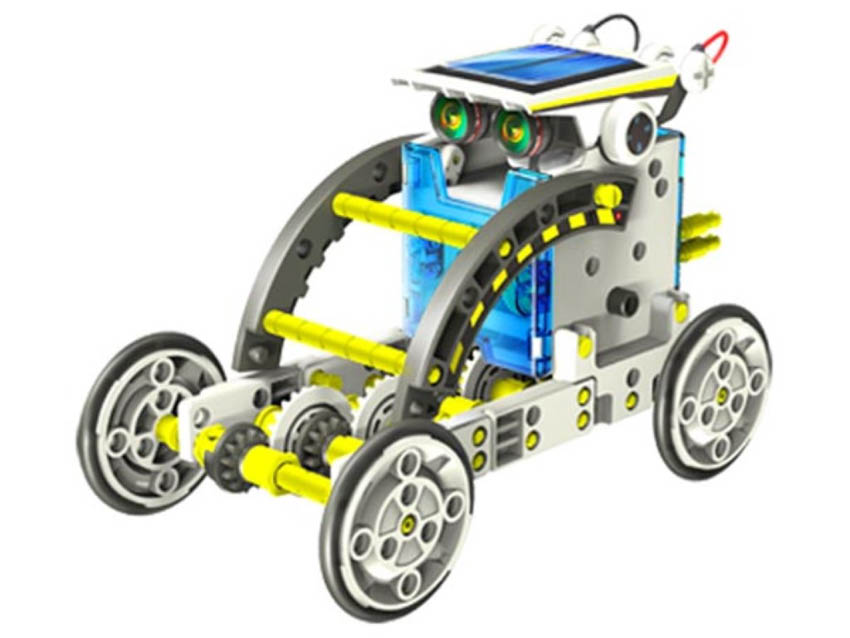 Solenergidrevet bil - 1 av 14 roboter du kan bygge med settet.