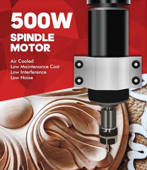 CNC-spindel oppgraderingssett for TTC-450, 500W motor, 12000rpm