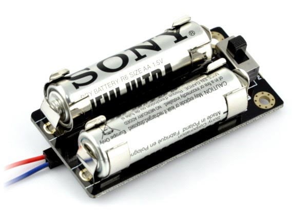 step-up-modul 5v med Batteriholder for 2&times;AA