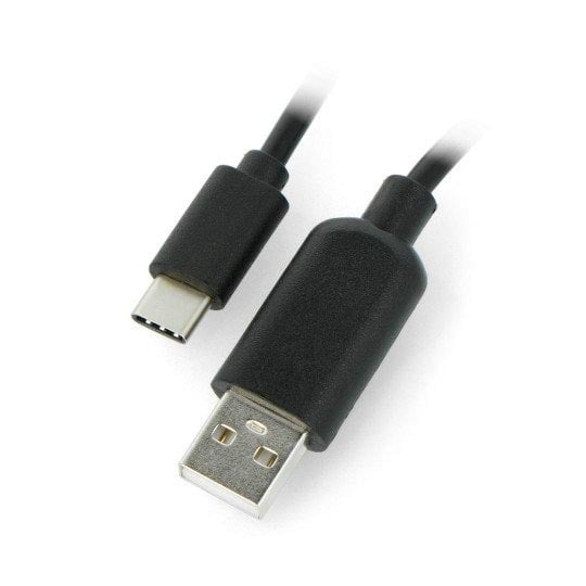 USB-A til USB-C-kabel med av/på-bryter.