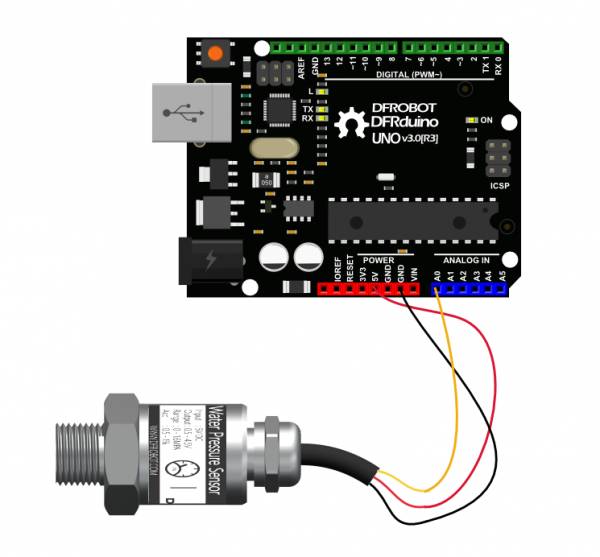 Trykksensor kompatibel med Arduino Uno R3 og andre mikrokontrollere.