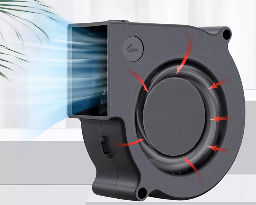 Ventilatorblåser 12V 3W - Kompakt og effektiv blåsevifte.