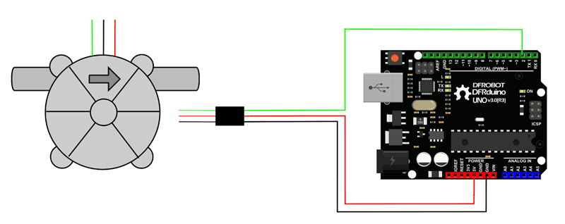 Sensoren er enkel å koble til Arduino - med en eksempelkode for Arduino